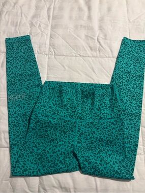 Fleo Teal Print Active Leggings